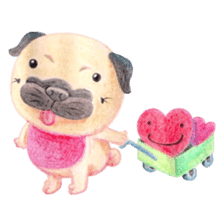 Joy's Pug Love sticker #3970537