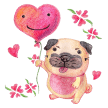Joy's Pug Love sticker #3970539