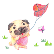 Joy's Pug Love sticker #3970540