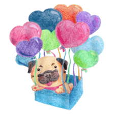 Joy's Pug Love sticker #3970542