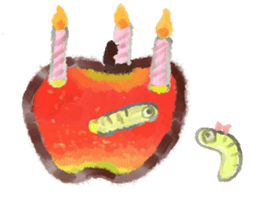 a green caterpillar sticker #3971520