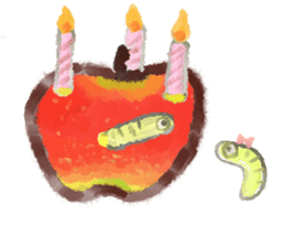 a green caterpillar sticker #3971520