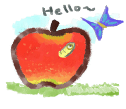 a green caterpillar sticker #3971530