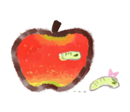 a green caterpillar sticker #3971536