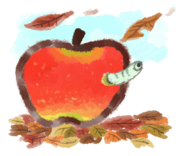 a green caterpillar sticker #3971537