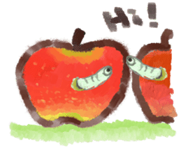 a green caterpillar sticker #3971538