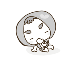 APPLE & LITTLE RED RIDING HOOD ( white ) sticker #3972831