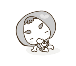 APPLE & LITTLE RED RIDING HOOD ( white ) sticker #3972831