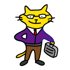 yellow cat and pink rabbit Sticker