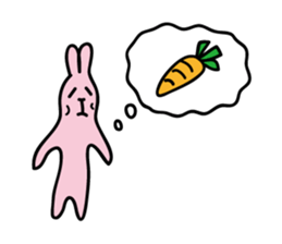 yellow cat and pink rabbit Sticker sticker #3973844