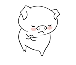 Reaction of the piglet sticker #3973976