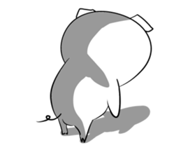Reaction of the piglet sticker #3973986