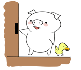 Reaction of the piglet sticker #3973990