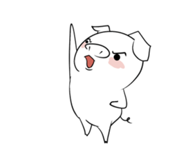 Reaction of the piglet sticker #3974001