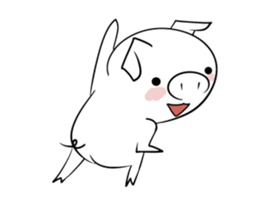 Reaction of the piglet sticker #3974005