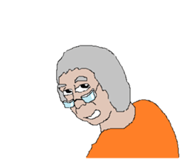 Old man working with BARON sticker #3975249