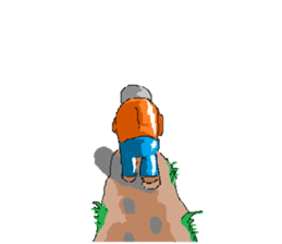 Old man working with BARON sticker #3975251