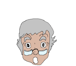 Old man working with BARON sticker #3975253