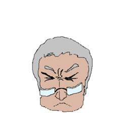 Old man working with BARON sticker #3975256