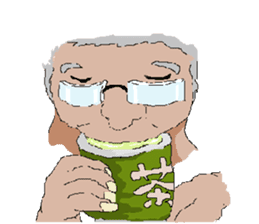 Old man working with BARON sticker #3975258