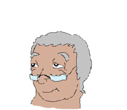 Old man working with BARON sticker #3975262