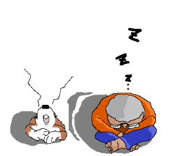 Old man working with BARON sticker #3975266