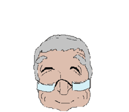 Old man working with BARON sticker #3975270