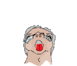 Old man working with BARON sticker #3975275