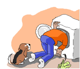 Old man working with BARON sticker #3975282