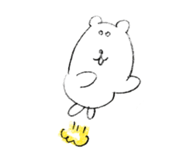 Hand drawing Polar Bear sticker #3975392