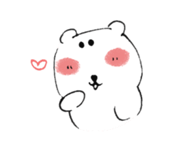 Hand drawing Polar Bear sticker #3975397
