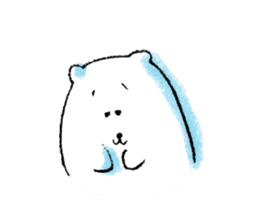 Hand drawing Polar Bear sticker #3975399