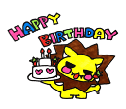 yellow lion sticker #3977514