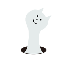 Cat & Octopus from the hole sticker #3978466