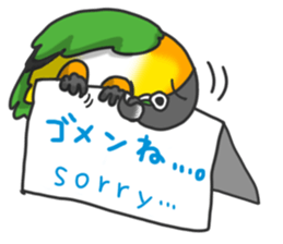 Pionites leucogaster&Black-headed Caique sticker #3978574