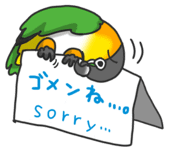 Pionites leucogaster&Black-headed Caique sticker #3978574