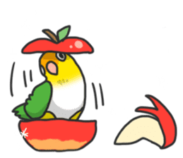 Pionites leucogaster&Black-headed Caique sticker #3978583