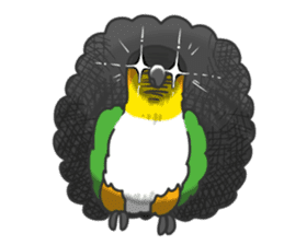 Pionites leucogaster&Black-headed Caique sticker #3978599