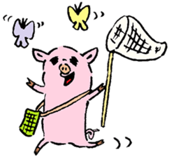 Baby pig Four Seasons version sticker #3978855