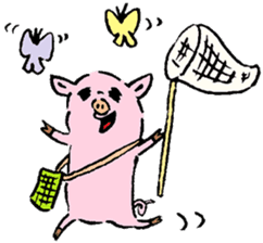 Baby pig Four Seasons version sticker #3978855