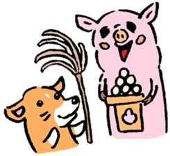 Baby pig Four Seasons version sticker #3978867
