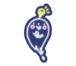 Shiny! ! ! Neon ghost sticker #3981250