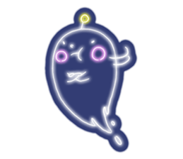Shiny! ! ! Neon ghost sticker #3981256