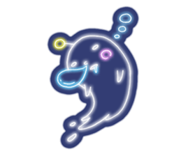 Shiny! ! ! Neon ghost sticker #3981261
