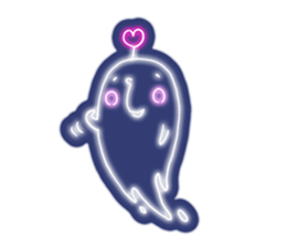 Shiny! ! ! Neon ghost sticker #3981262