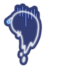 Shiny! ! ! Neon ghost sticker #3981269