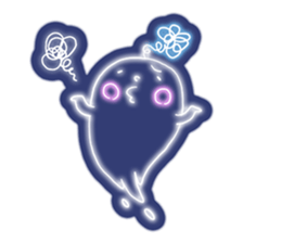 Shiny! ! ! Neon ghost sticker #3981273