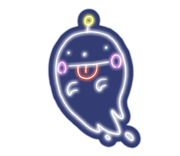 Shiny! ! ! Neon ghost sticker #3981281