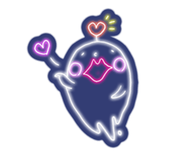 Shiny! ! ! Neon ghost sticker #3981282