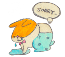 Rabbit us with . sticker #3981823